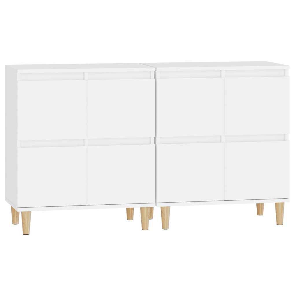Skænke 2 stk Hvidt 60x35x70 cm træmateriale