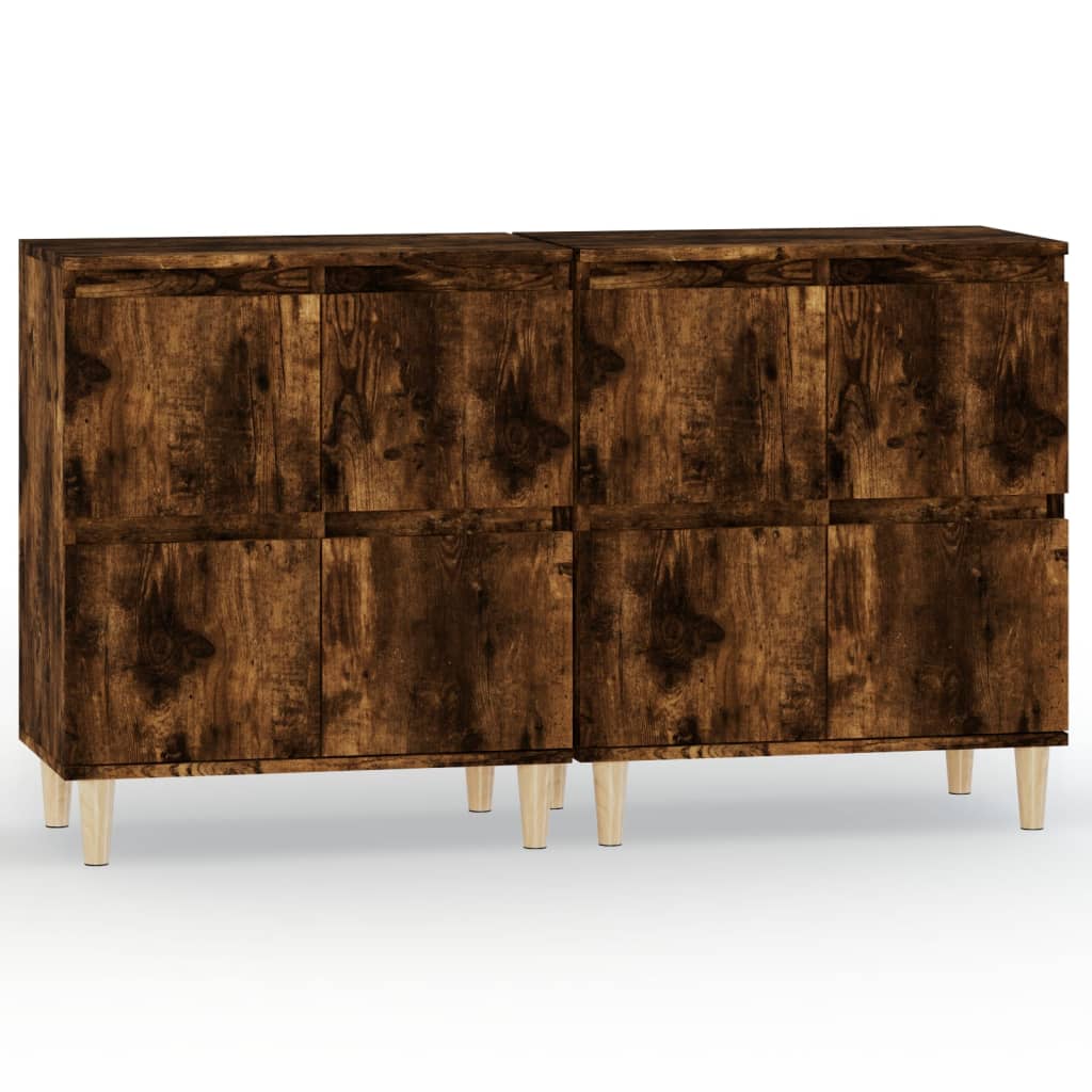 Skænke 2 stk Røget eg 60x35x70 cm træmateriale