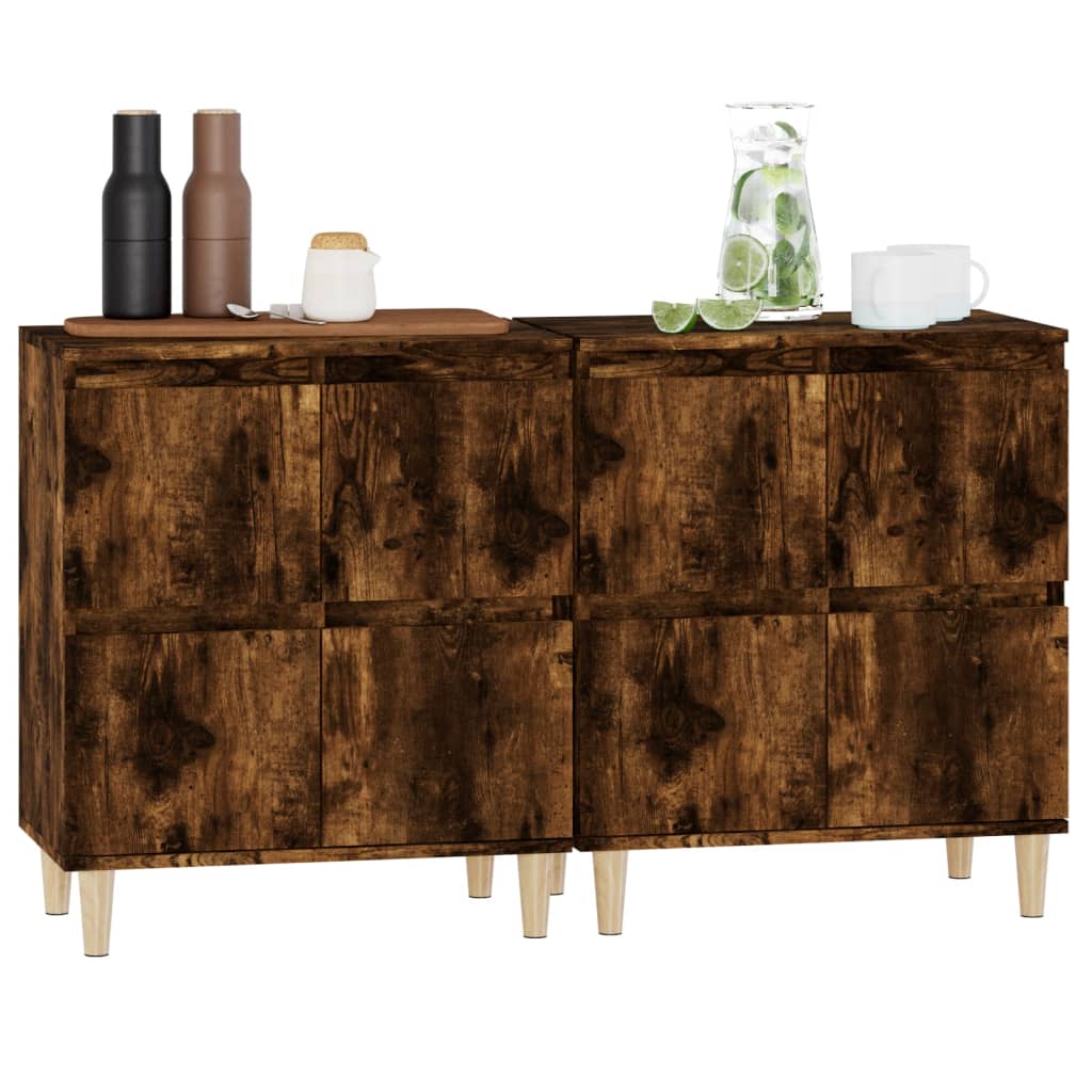 Skænke 2 stk Røget eg 60x35x70 cm træmateriale
