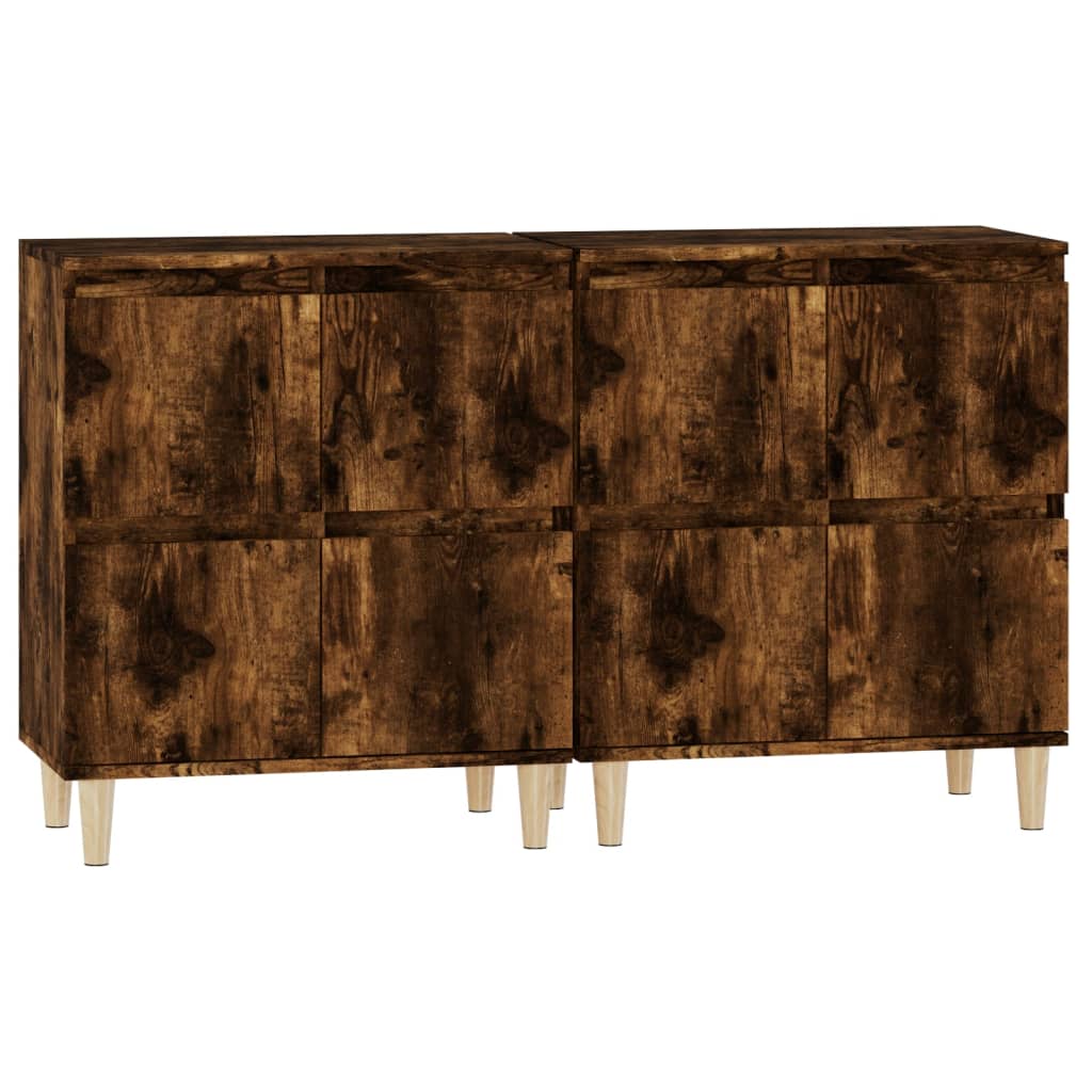 Skænke 2 stk Røget eg 60x35x70 cm træmateriale