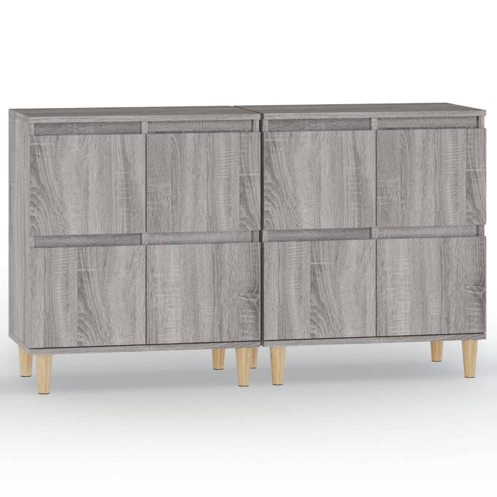 Skænke 2 stk Grå Sonoma 60x35x70 cm træmateriale