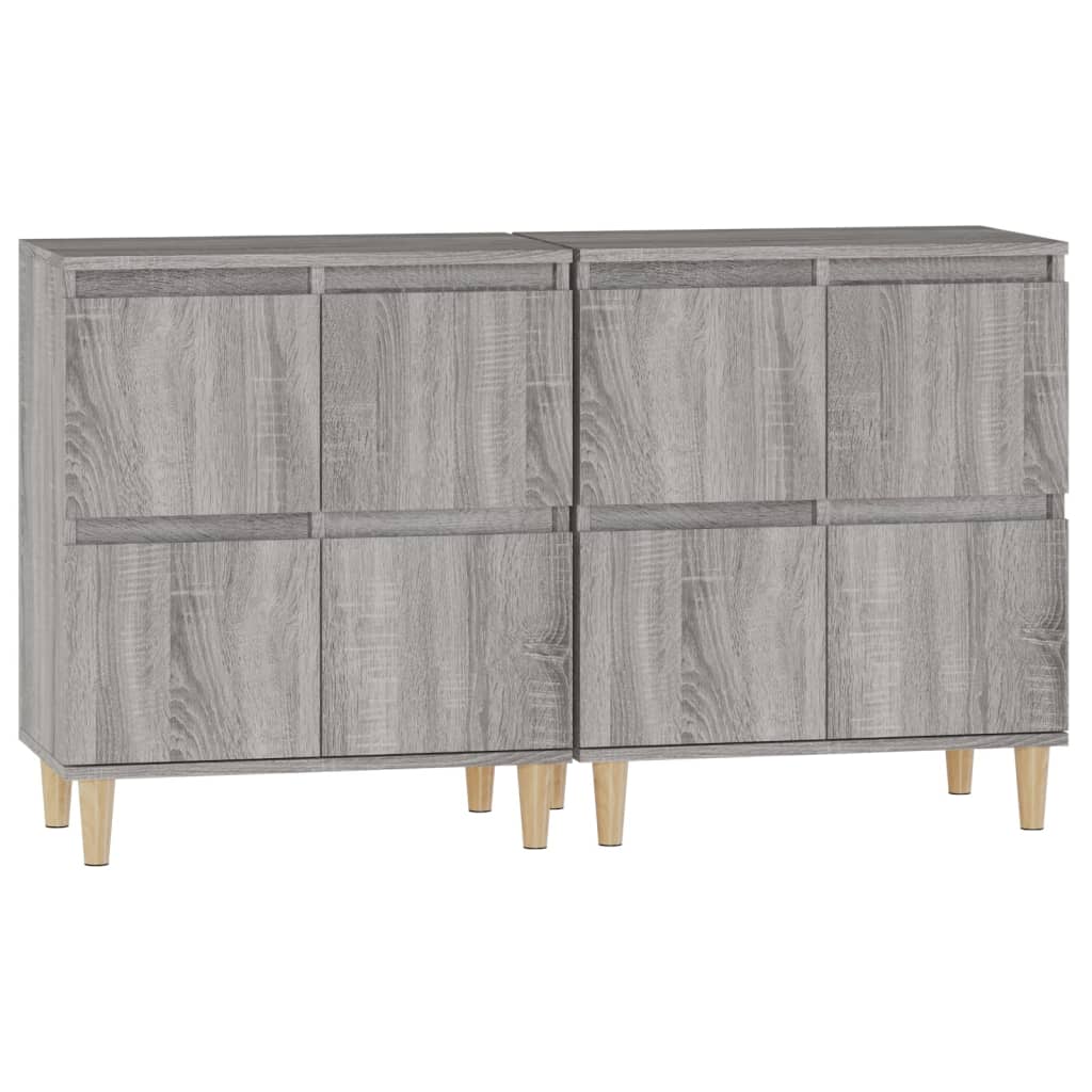 Skænke 2 stk Grå Sonoma 60x35x70 cm træmateriale