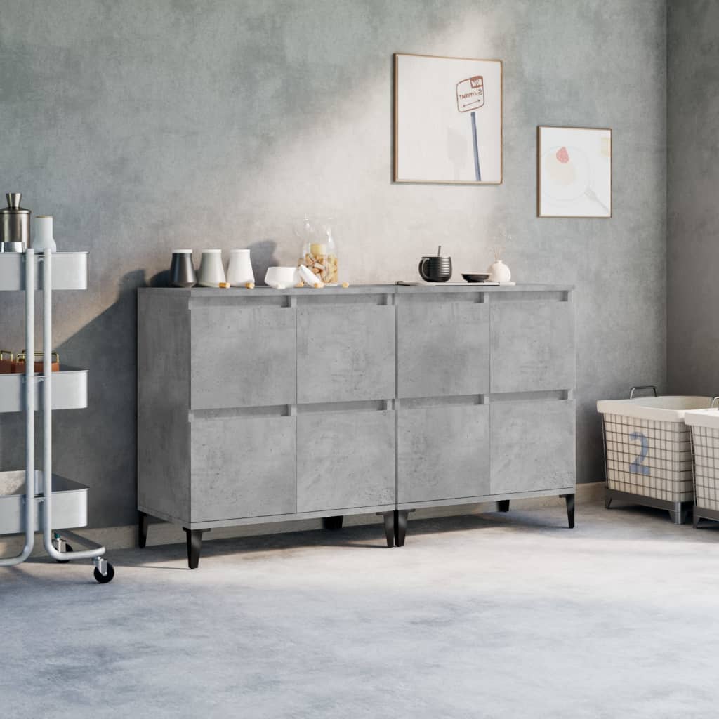 Skænke 2 stk Betongrå 60x35x70 cm træmateriale