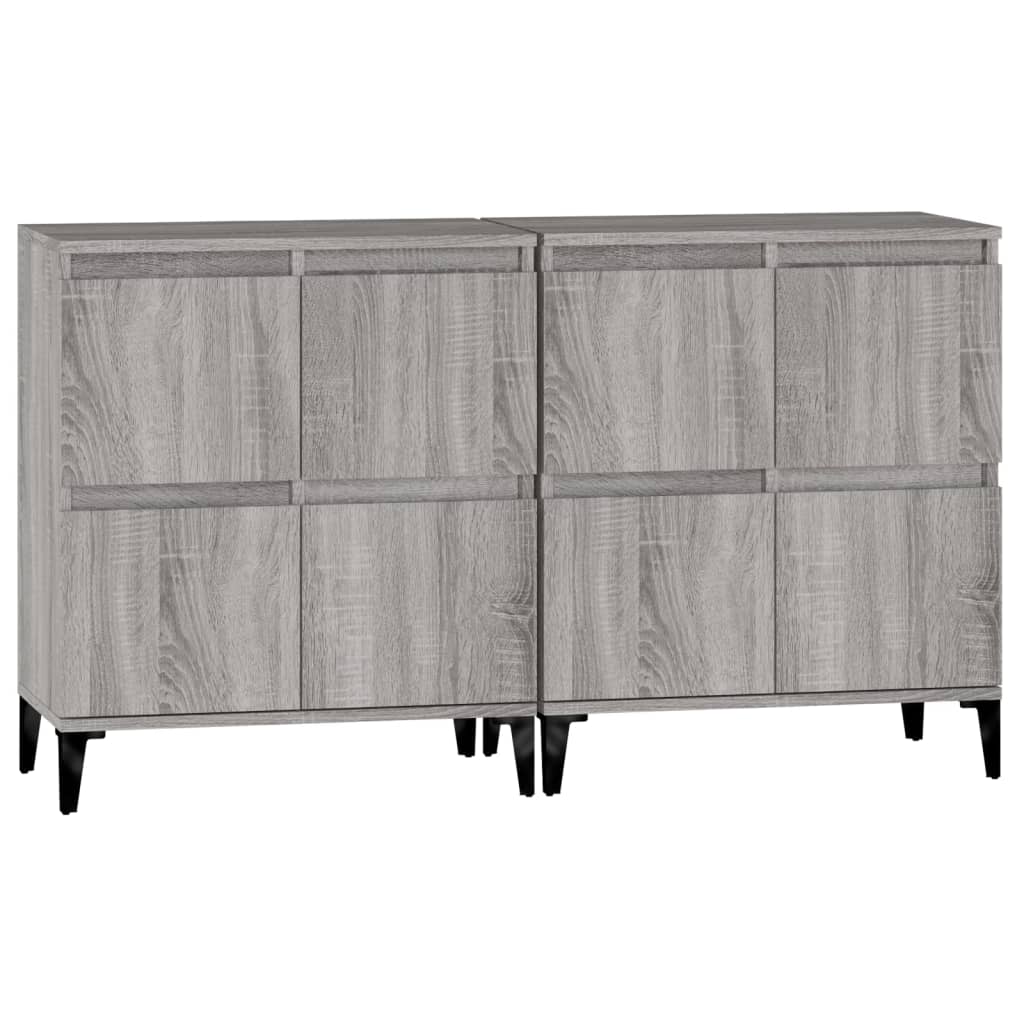 Skænke 2 stk Grå Sonoma 60x35x70 cm træmateriale