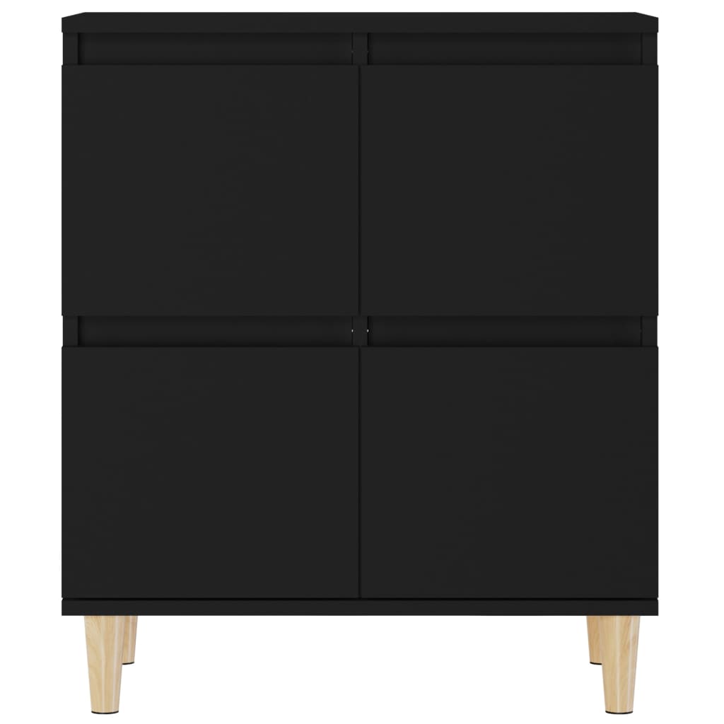 Skænke 3 stk Sort 60x35x70 cm træmateriale