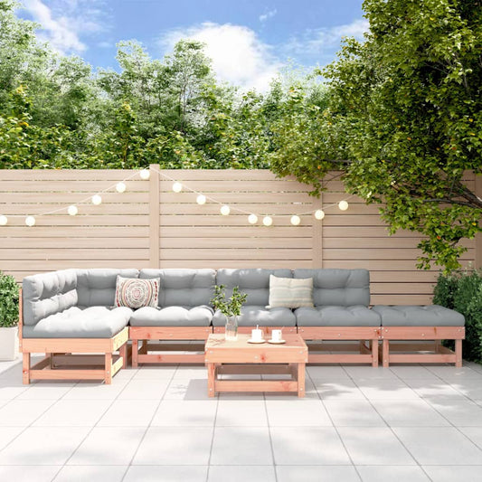 7-tlg. Garten-Lounge-Set Massivholz Douglasie