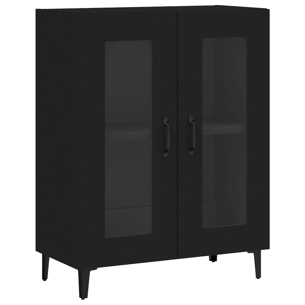 Skænk Sort 69,5x34x90 cm Træ Materiale