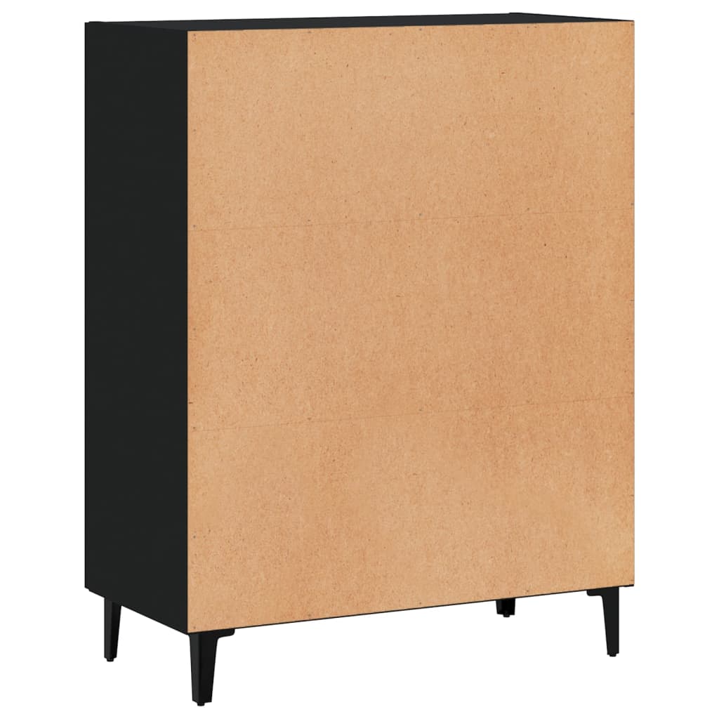 Skænk Sort 69,5x34x90 cm Træ Materiale