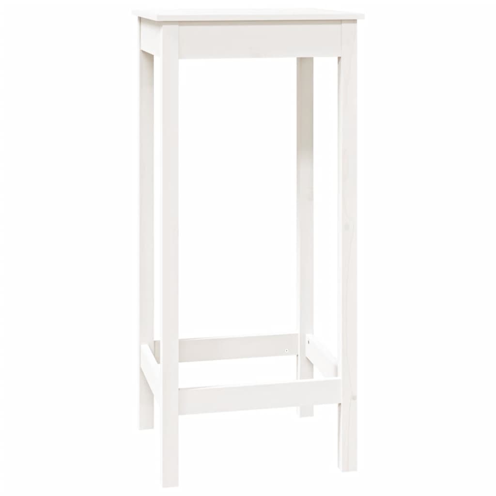 Barbord Hvid 50x50x110 cm Massiv Fyr
