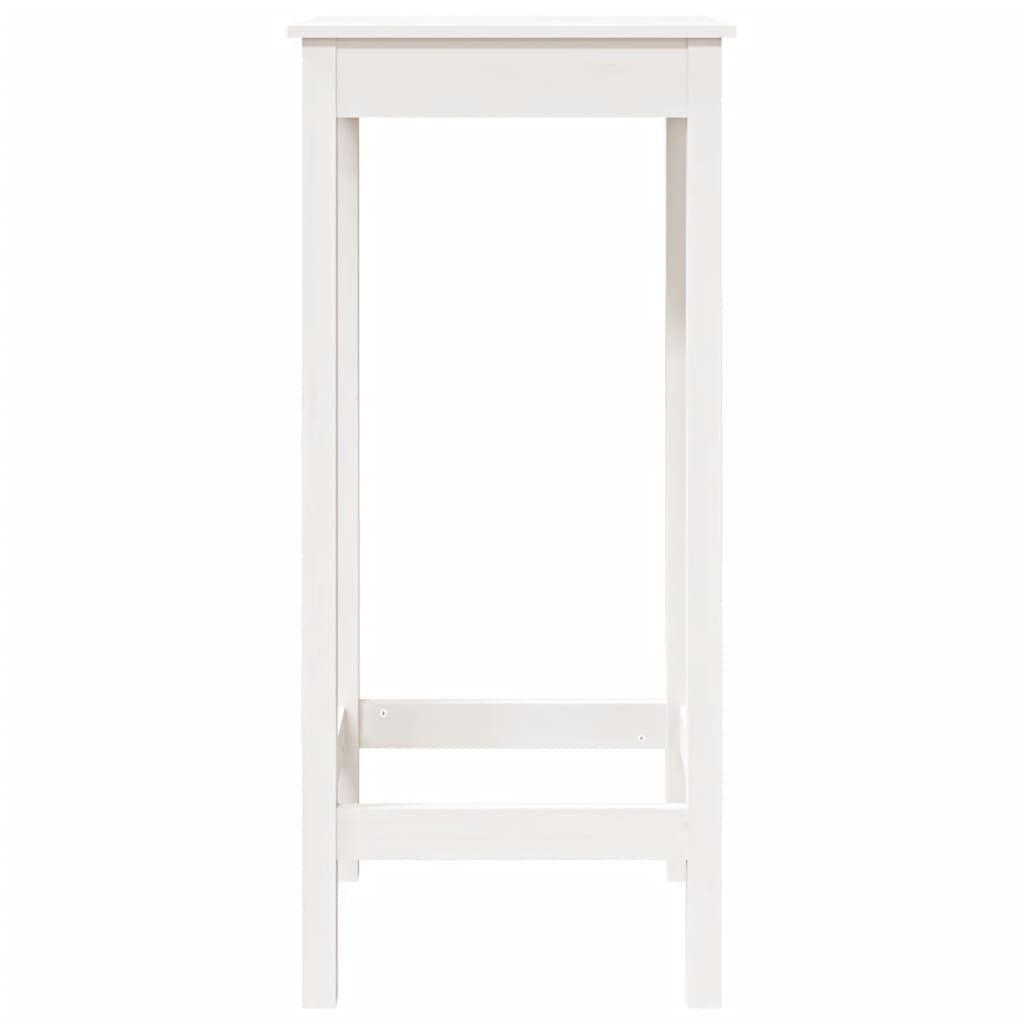 Barbord Hvid 50x50x110 cm Massiv Fyr