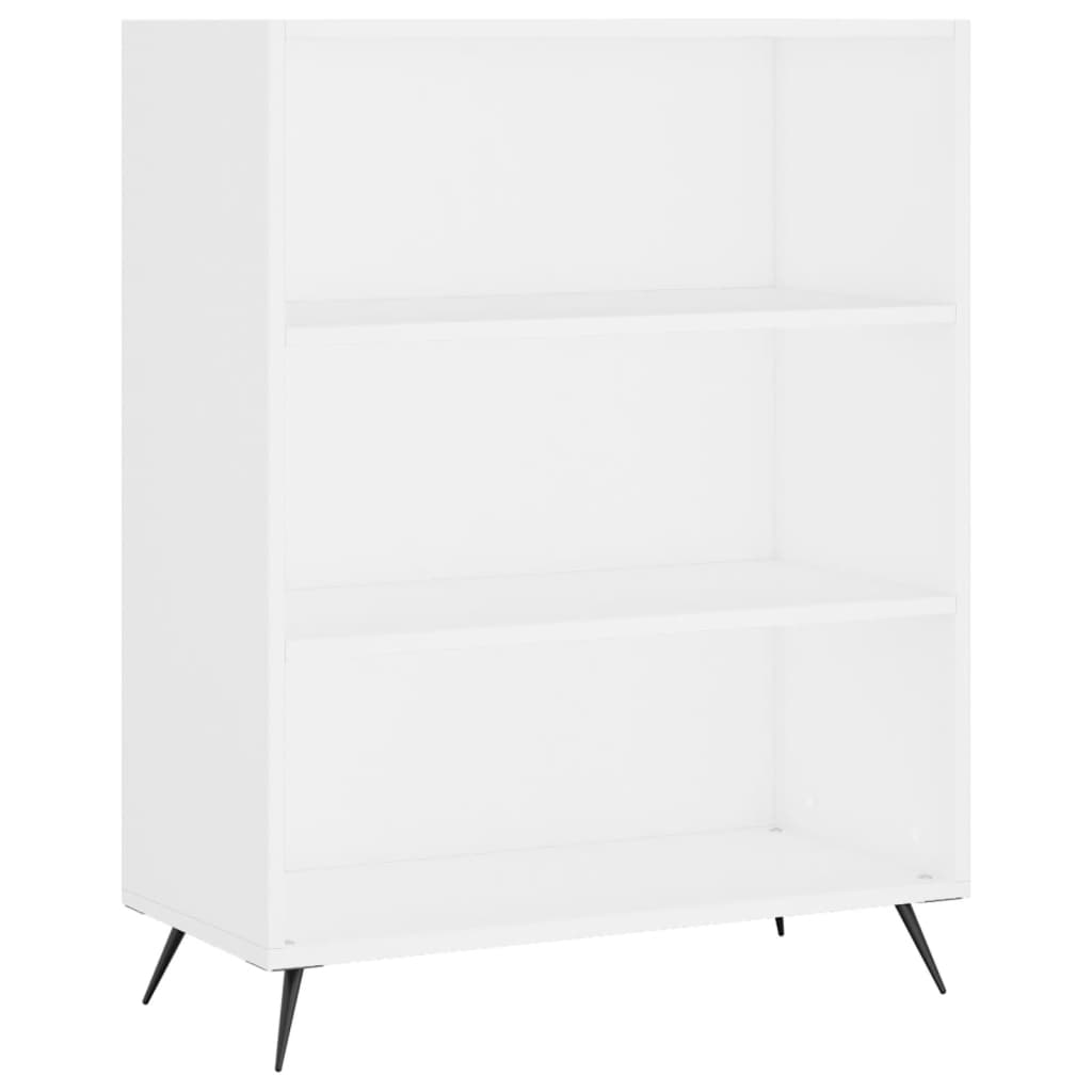 Bogreol Hvid 69,5x32,5x90 cm Træ Materiale