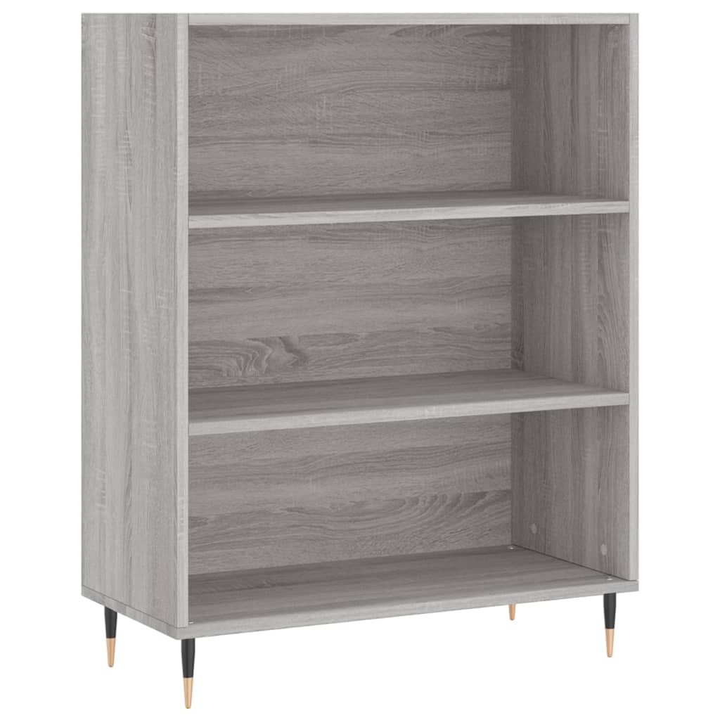 Bogreol Grå Sonoma 69,5x32,5x90 cm Træmateriale