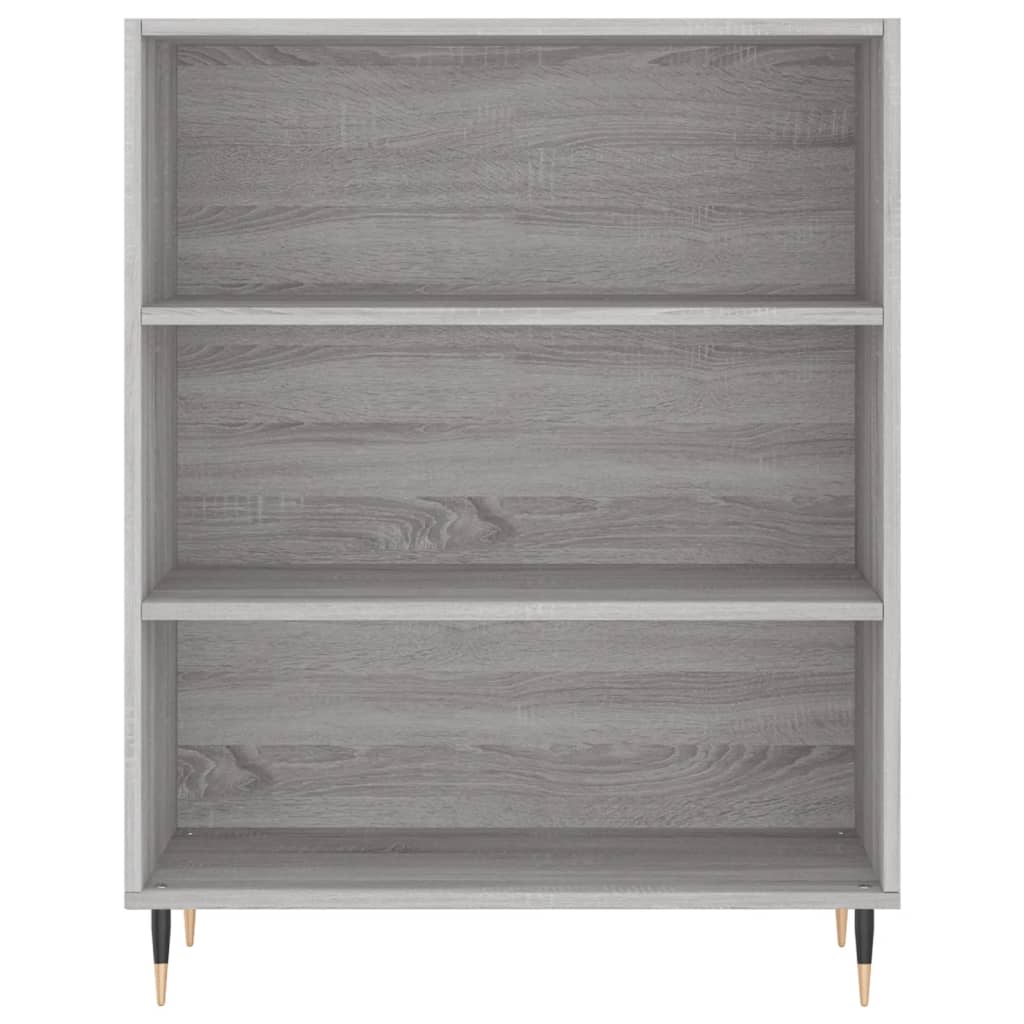 Bogreol Grå Sonoma 69,5x32,5x90 cm Træmateriale