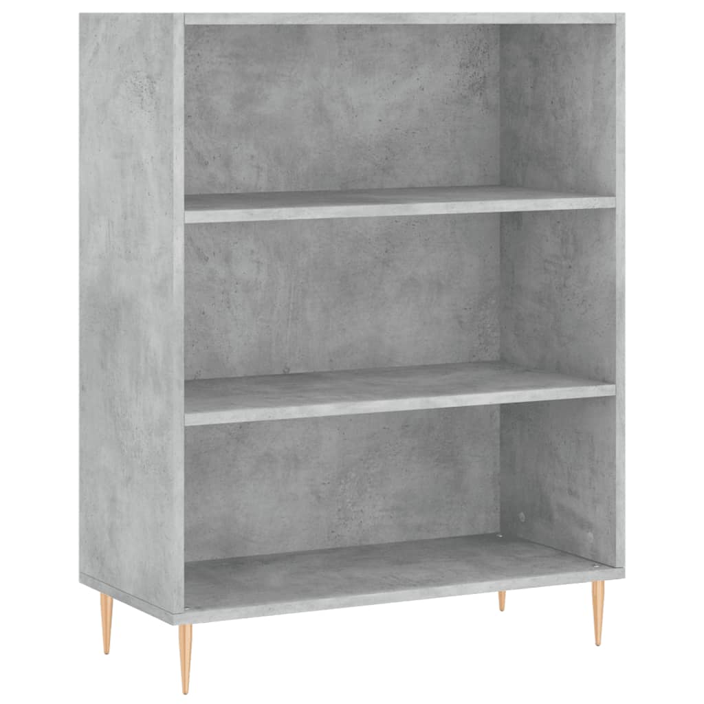 Bogreol Betongrå 69,5x32,5x90 cm Træmateriale
