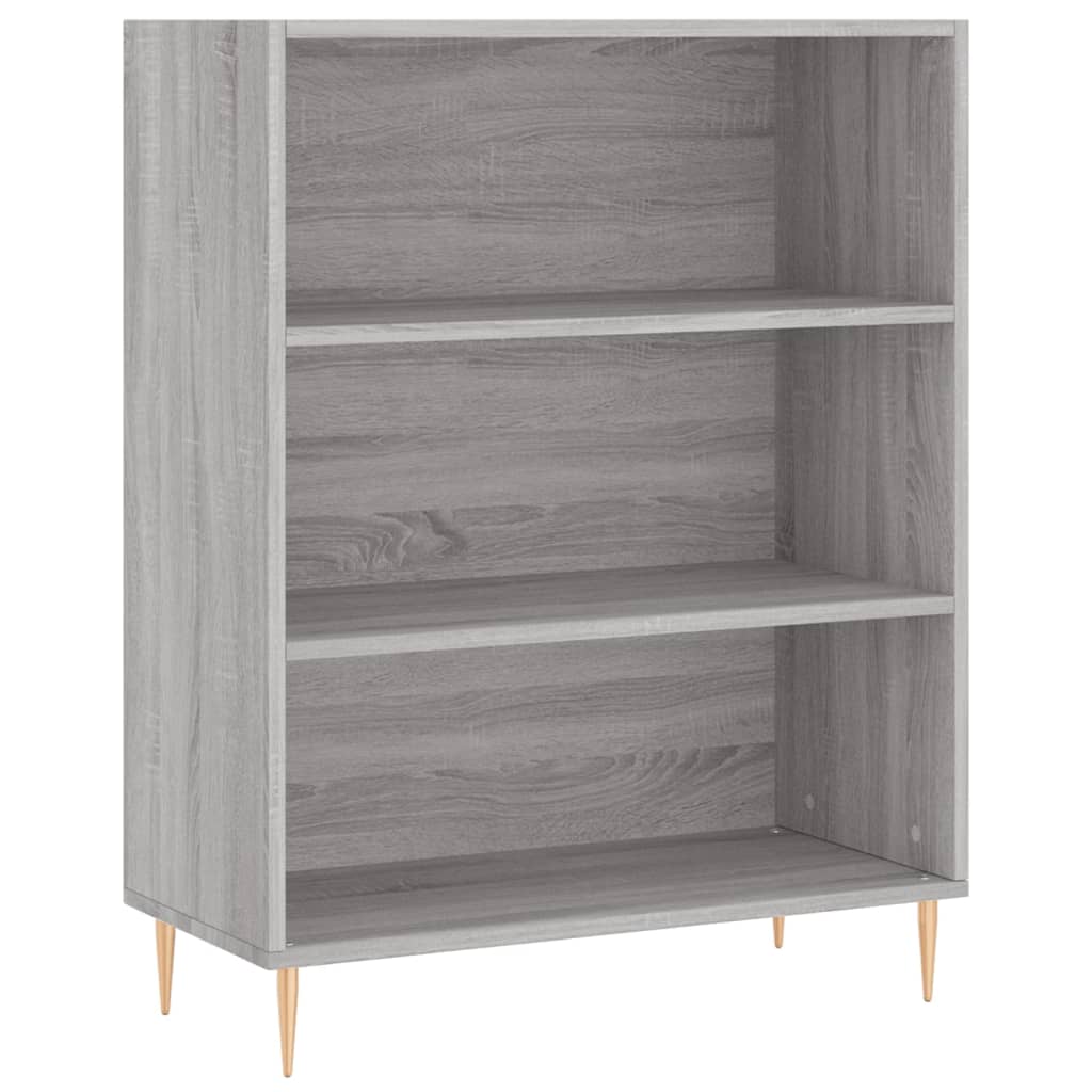 Bogreol Grå Sonoma 69,5x32,5x90 cm Træmateriale