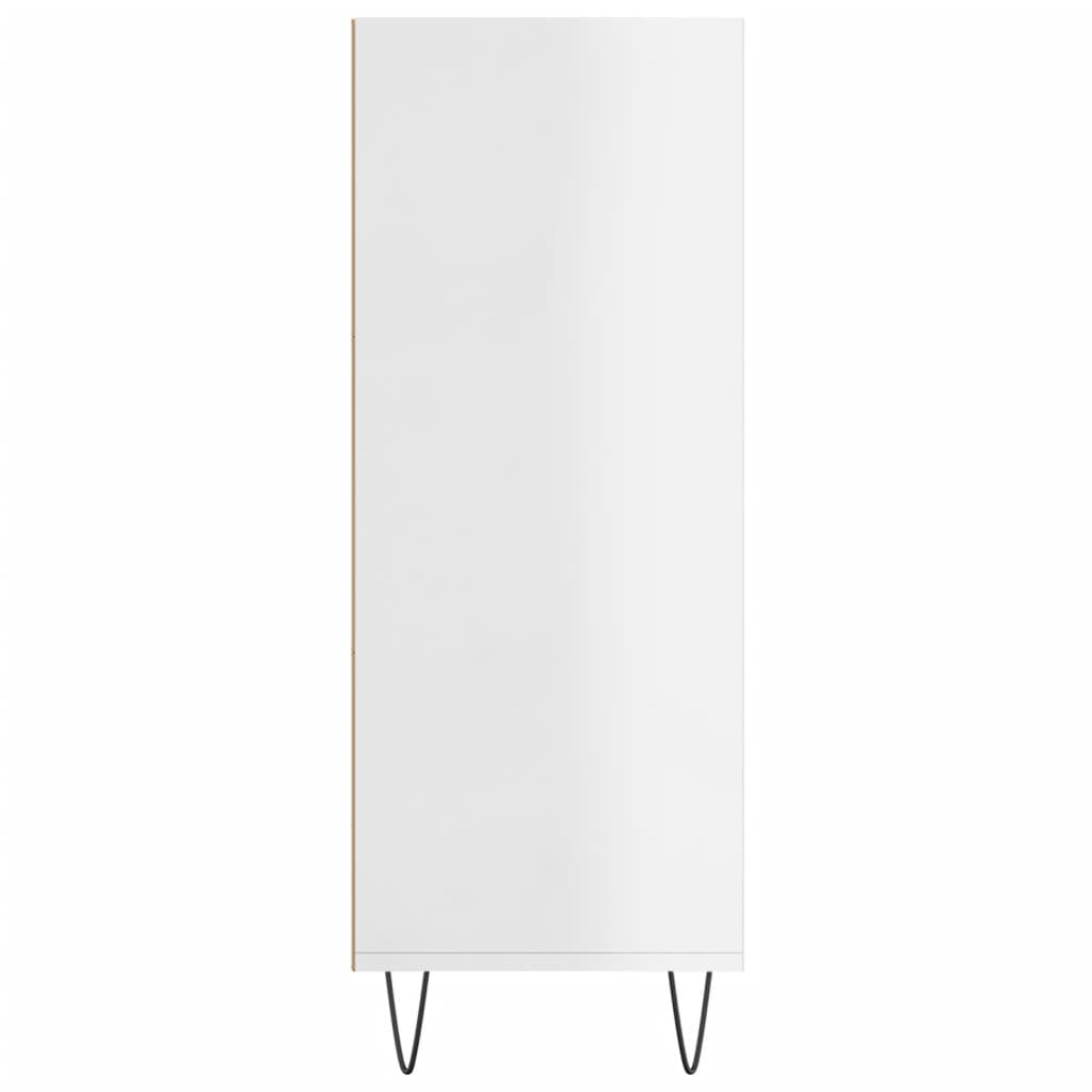 Reol Højglans Hvid 69,5x32,5x90 cm Træmateriale