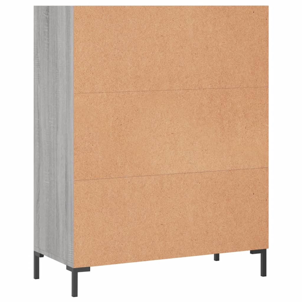 Bogreol Grå Sonoma 69,5x32,5x90 cm Træmateriale
