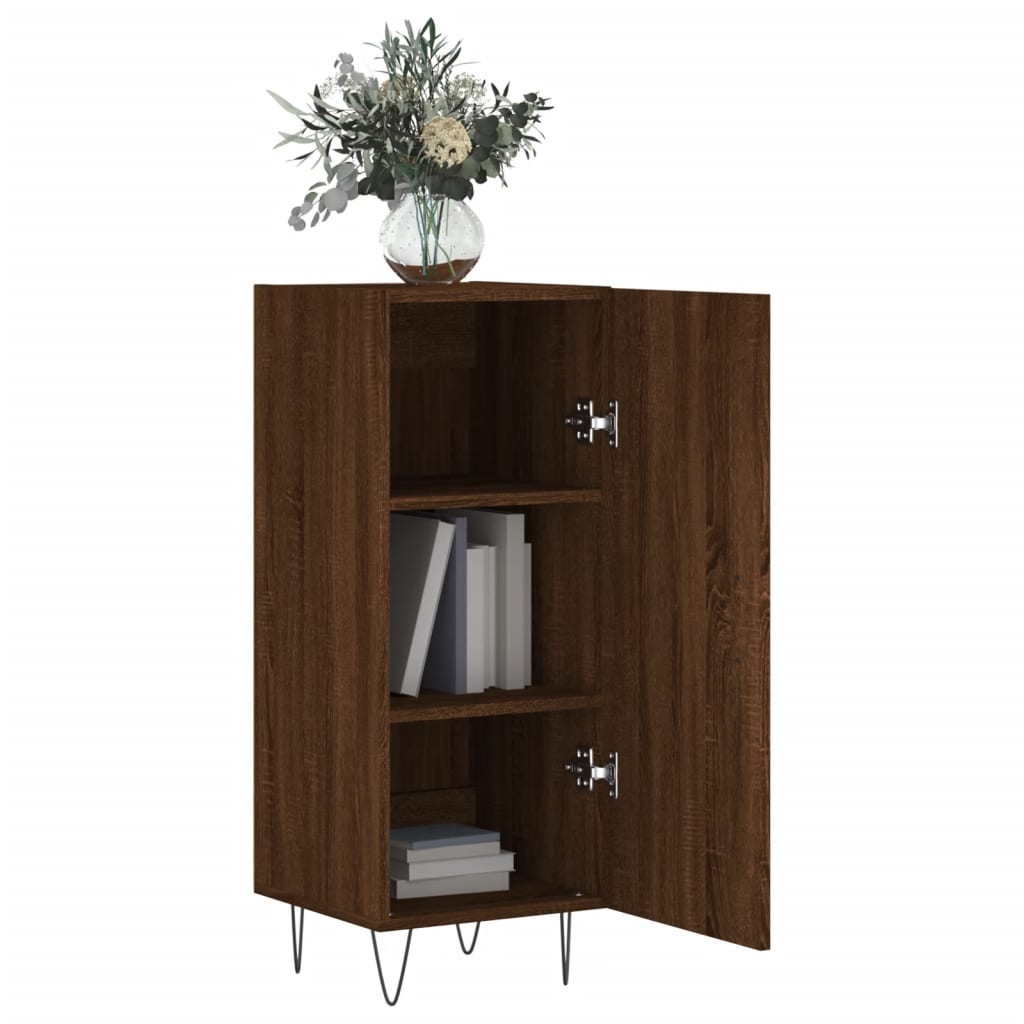Skænk Brun Eg Look 34,5x34x90 cm Træmateriale