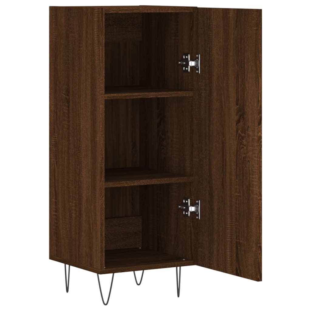 Skænk Brun Eg Look 34,5x34x90 cm Træmateriale
