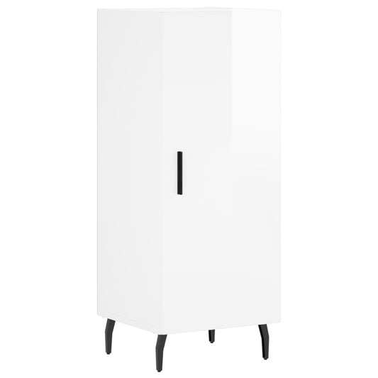 Sideboard Hochglanz-Weiß 34,5x34x90 cm Holzwerkstoff