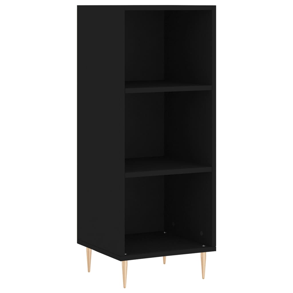 Skænk Sort 34,5x32,5x90 cm Træ Materiale