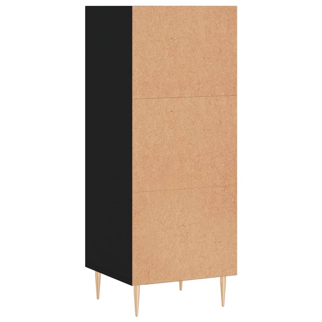 Skænk Sort 34,5x32,5x90 cm Træ Materiale