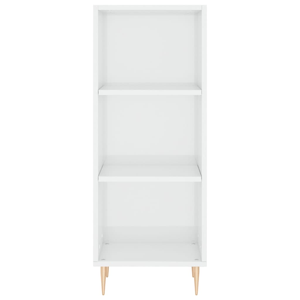 Skænk Højglans Hvid 34,5x32,5x90 cm Træmateriale