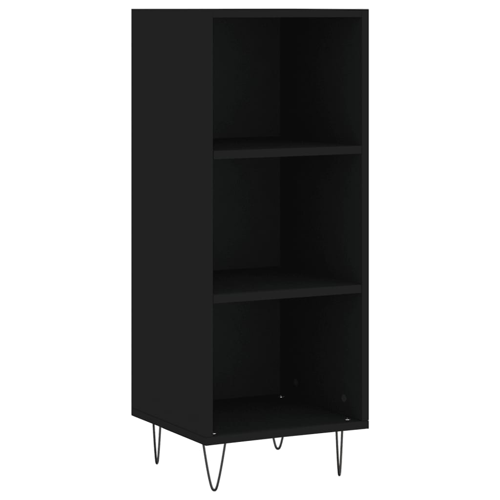 Skænk Sort 34,5x32,5x90 cm Træ Materiale