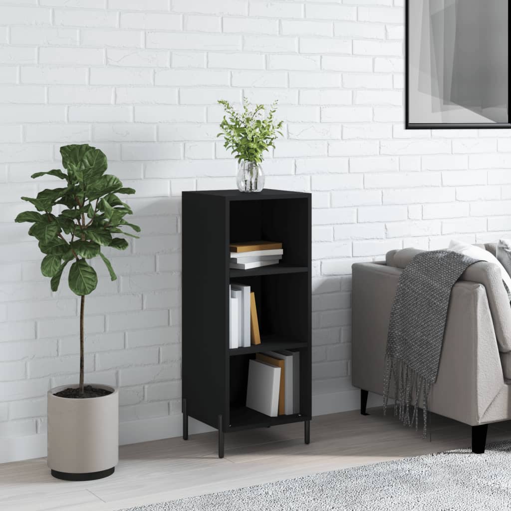 Skænk Sort 34,5x32,5x90 cm Træ Materiale