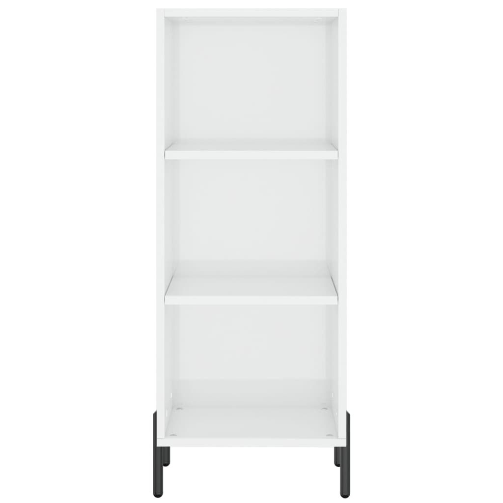 Skænk Højglans Hvid 34,5x32,5x90 cm Træmateriale
