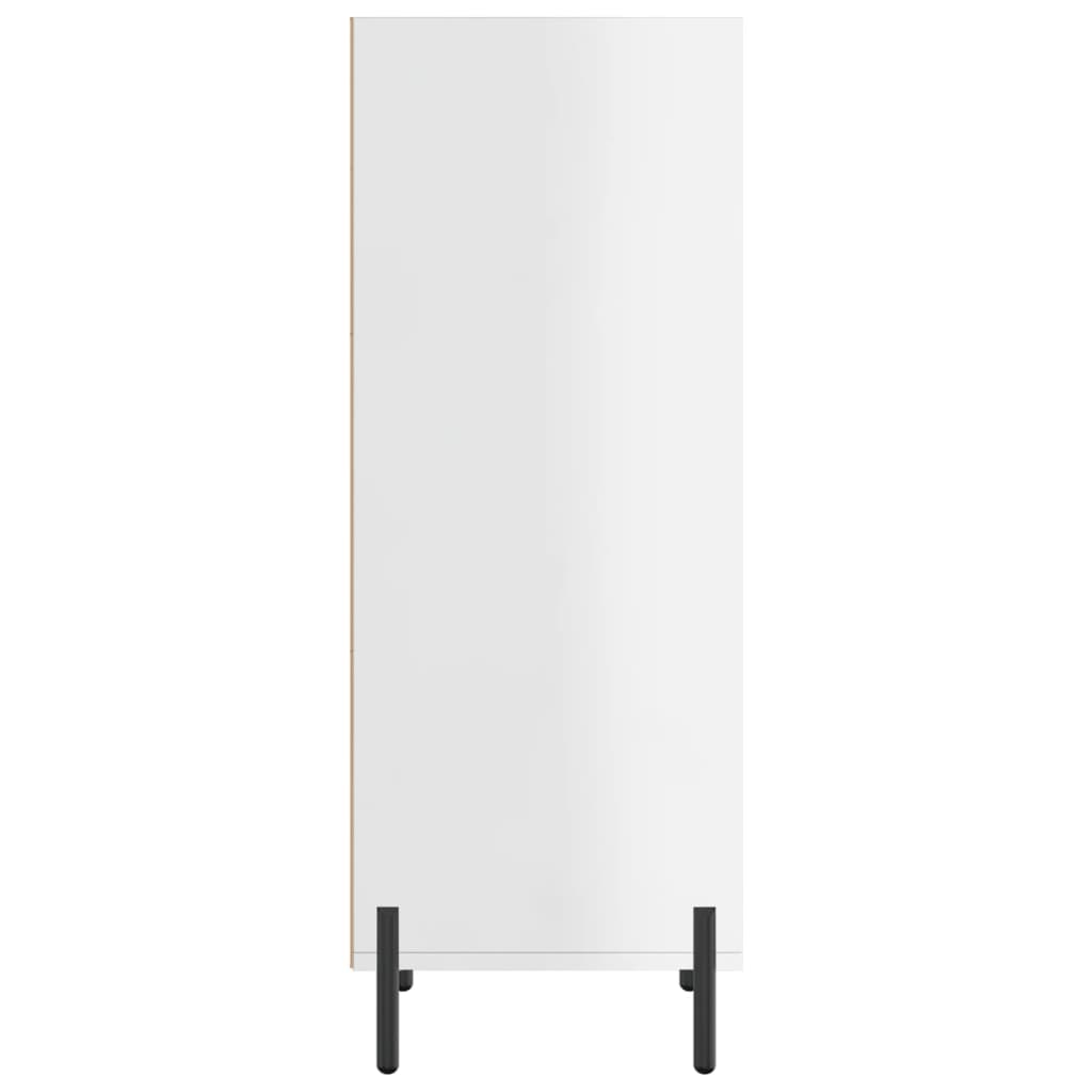 Skænk Højglans Hvid 34,5x32,5x90 cm Træmateriale