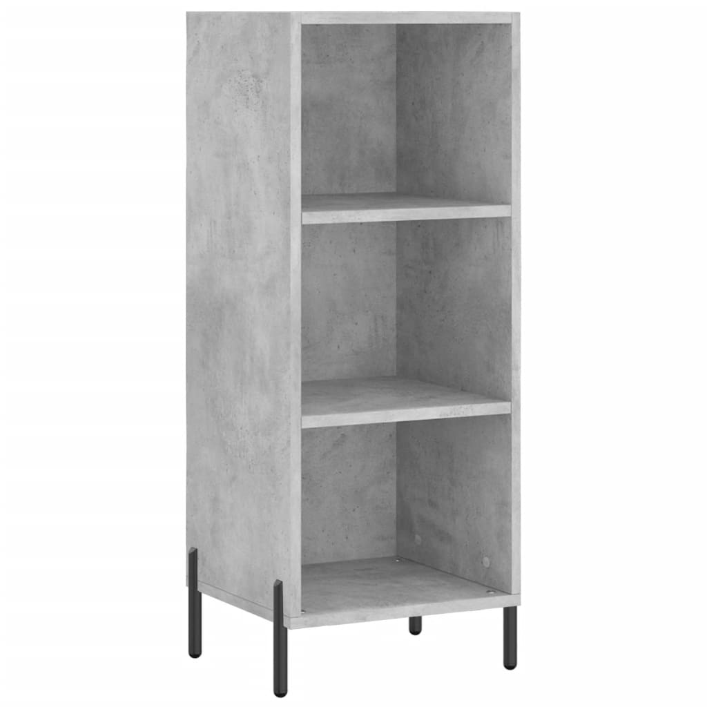 Skænk Beton Grå 34,5x32,5x90 cm Træ Materiale