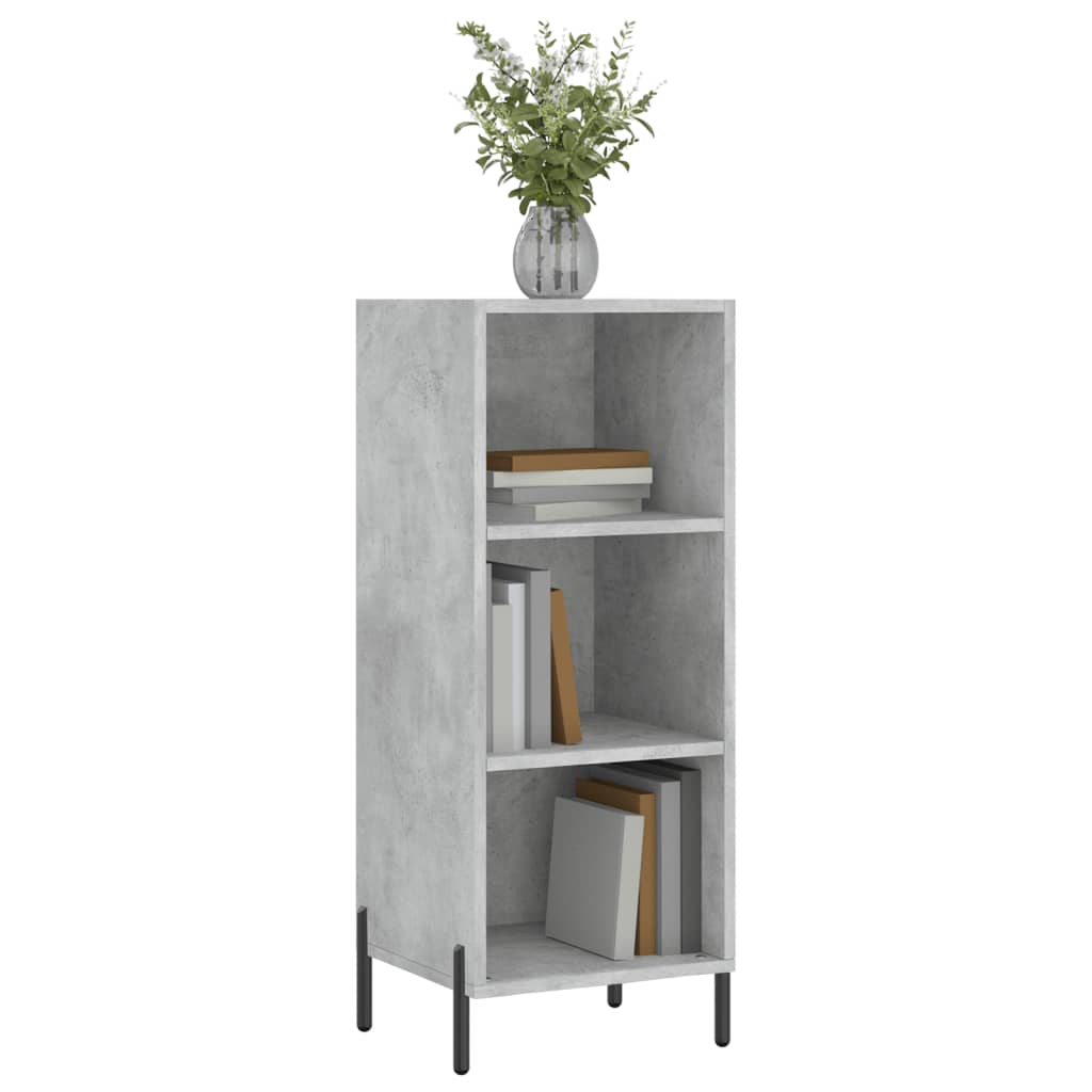 Skænk Beton Grå 34,5x32,5x90 cm Træ Materiale