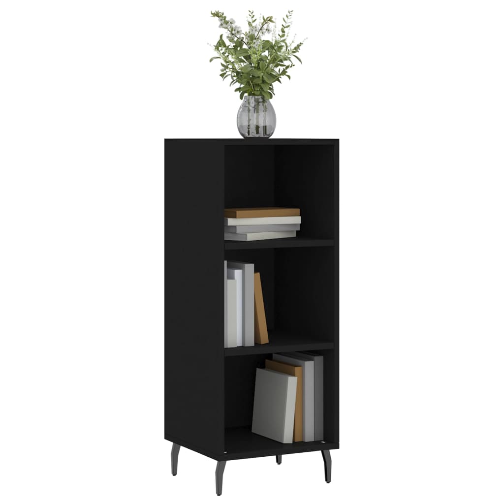 Skænk Sort 34,5x32,5x90 cm Træ Materiale