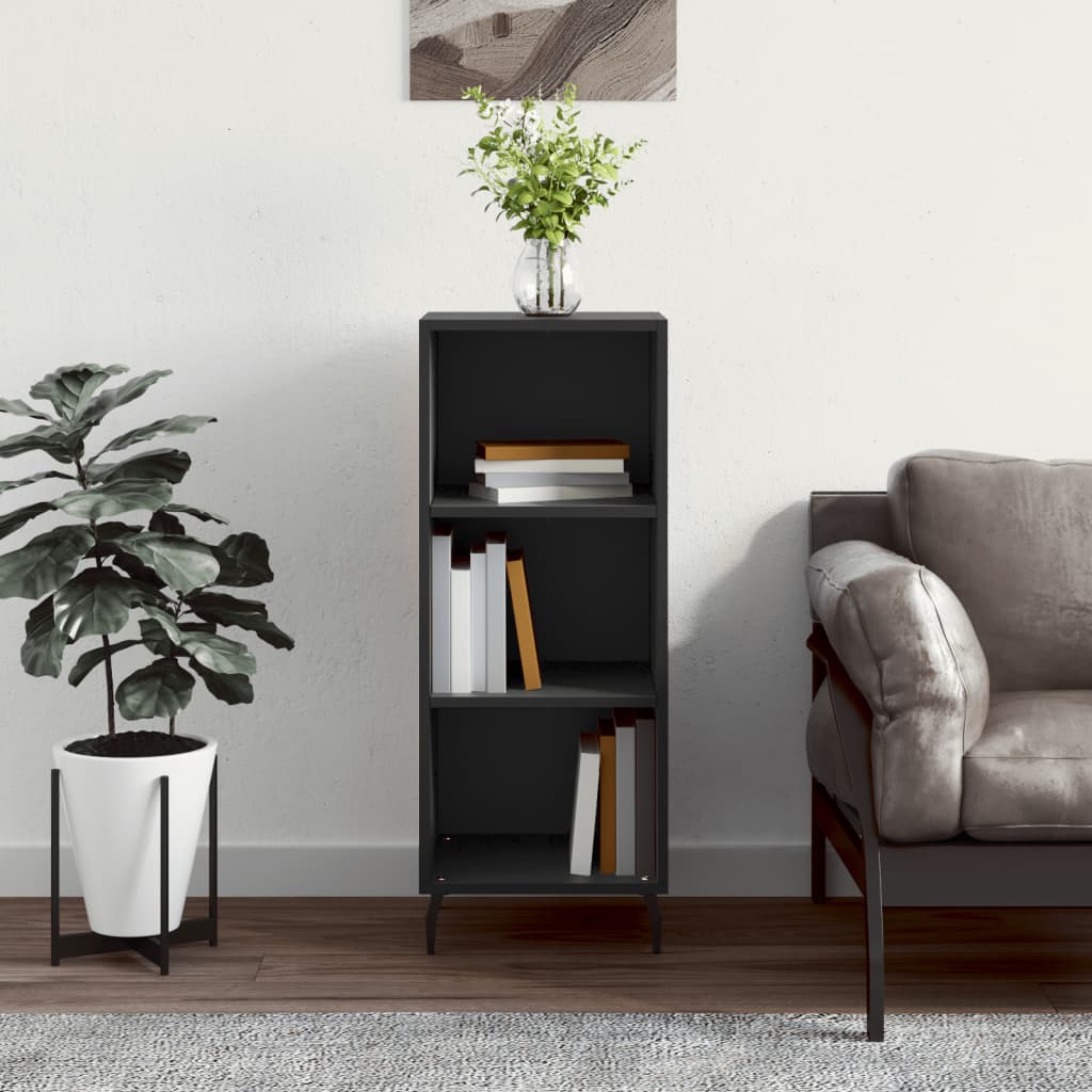 Skænk Sort 34,5x32,5x90 cm Træ Materiale