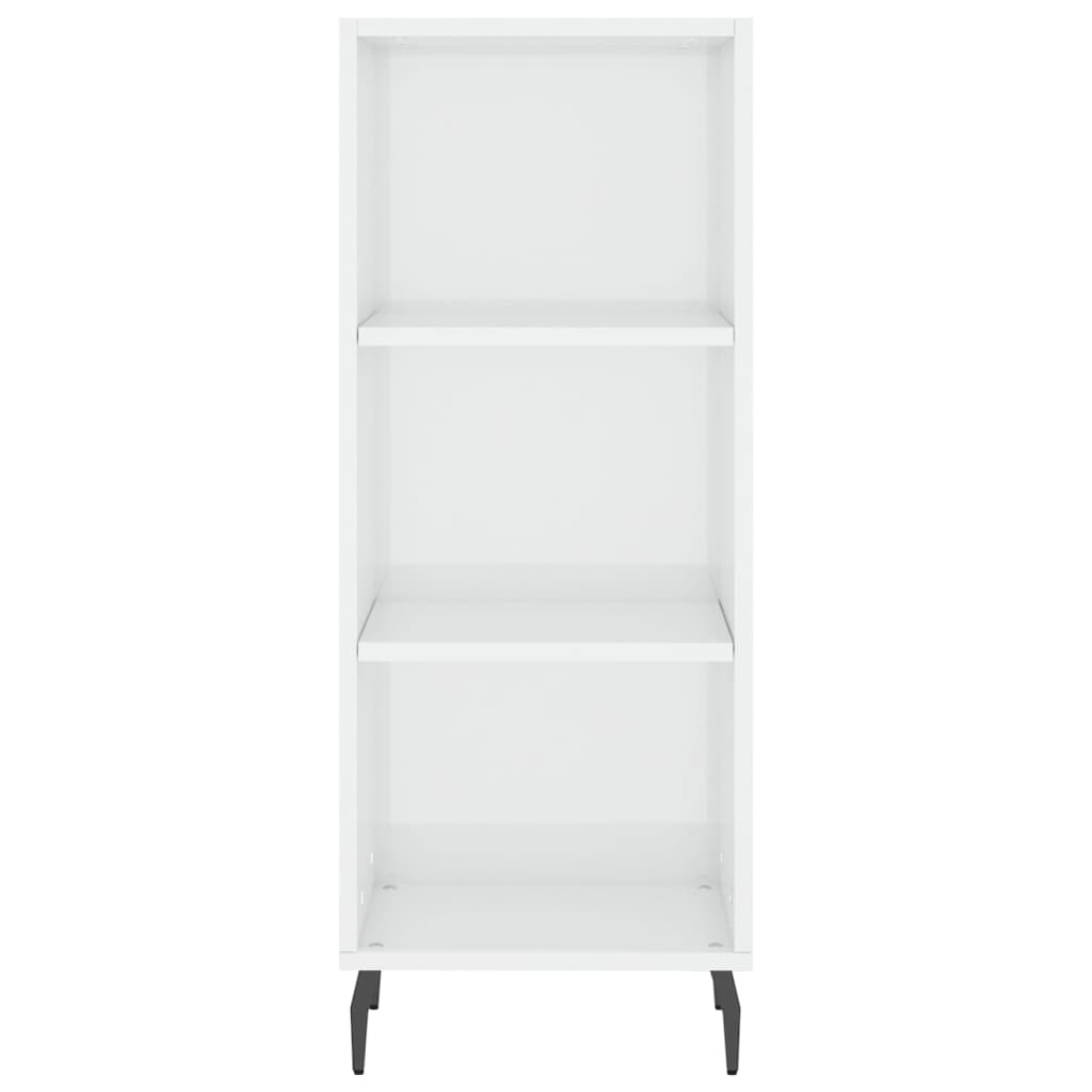 Skænk Højglans Hvid 34,5x32,5x90 cm Træmateriale