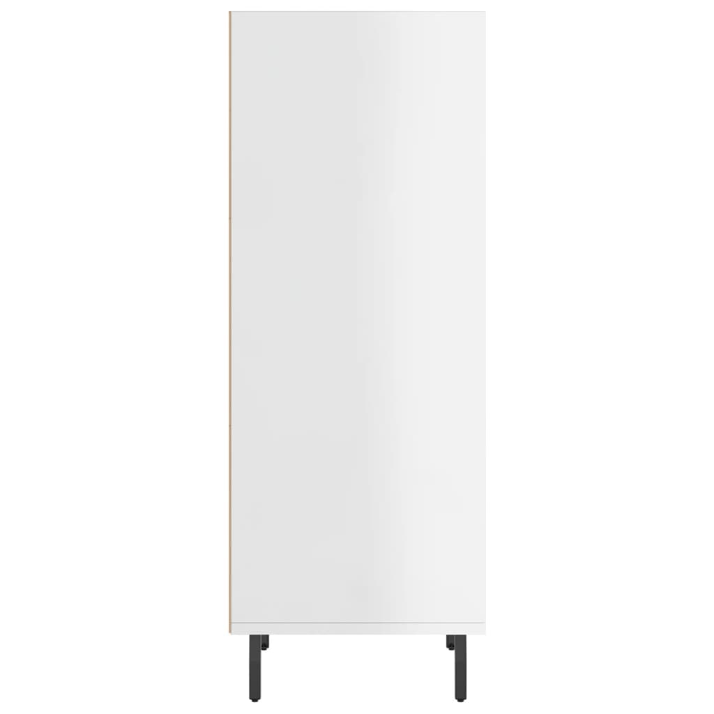 Skænk Højglans Hvid 34,5x32,5x90 cm Træmateriale
