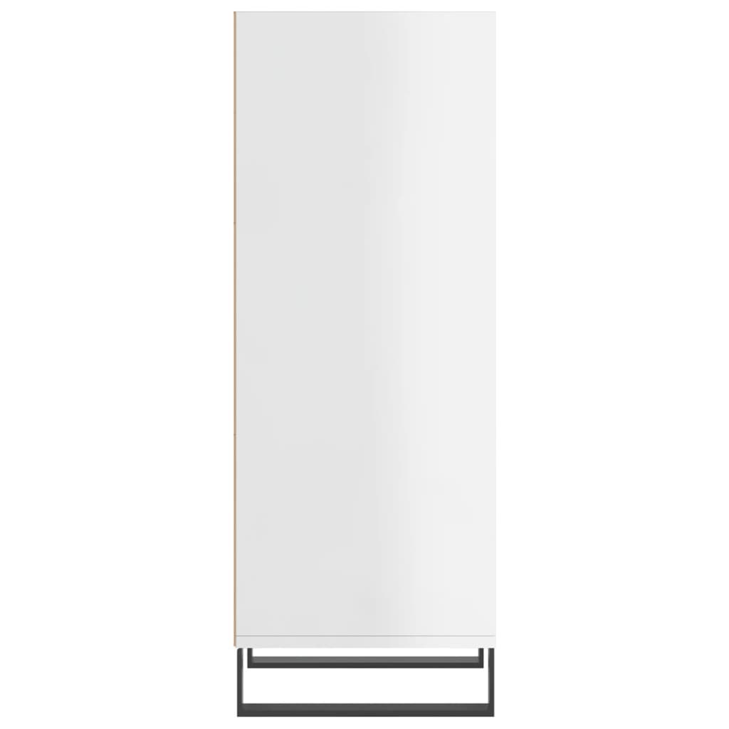 Skænk Højglans Hvid 34,5x32,5x90 cm Træmateriale