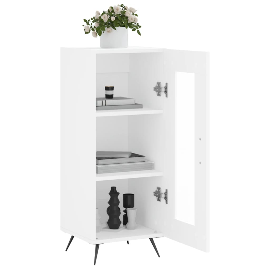 Skænk Hvid 34,5x34x90 cm Træ Materiale