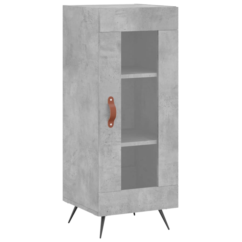 Skænk Beton Grå 34,5x34x90 cm Træ Materiale