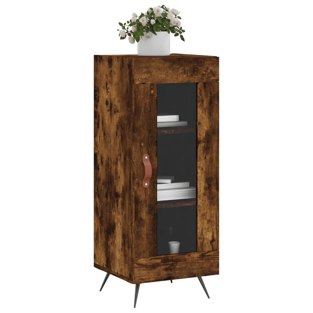 Skænk røget eg 34,5x34x90 cm træmateriale