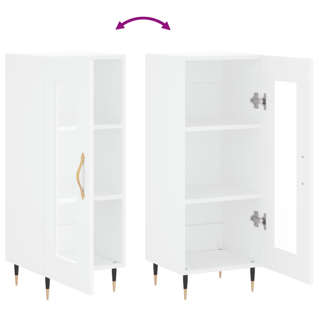 Skænk Hvid 34,5x34x90 cm Træ Materiale