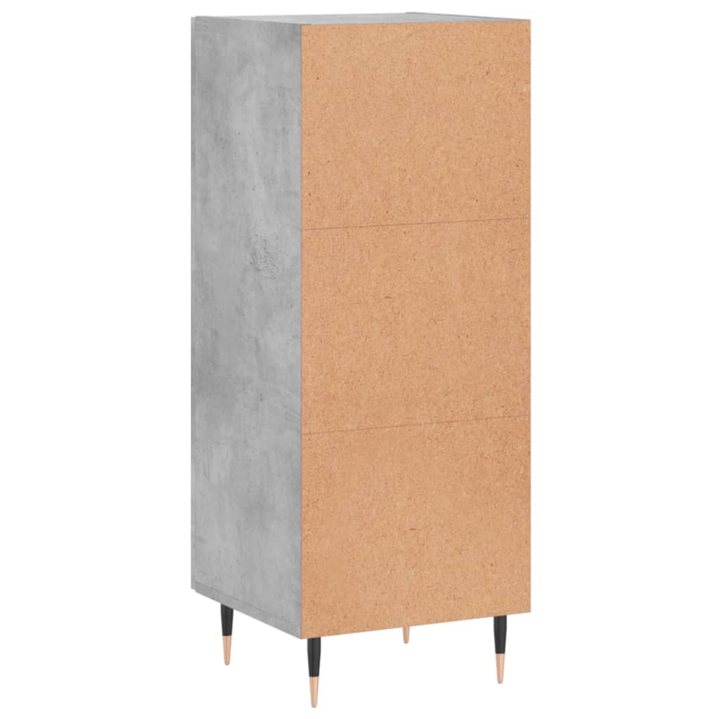 Skænk Beton Grå 34,5x34x90 cm Træ Materiale