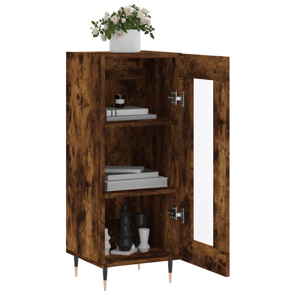 Skænk røget eg 34,5x34x90 cm træmateriale