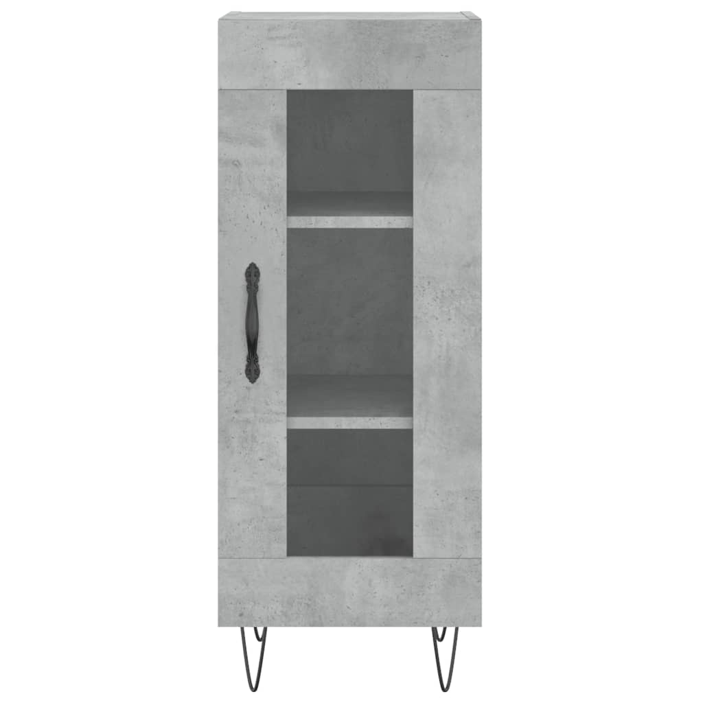 Skænk Beton Grå 34,5x34x90 cm Træ Materiale