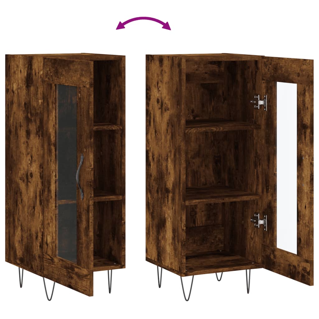 Skænk røget eg 34,5x34x90 cm træmateriale