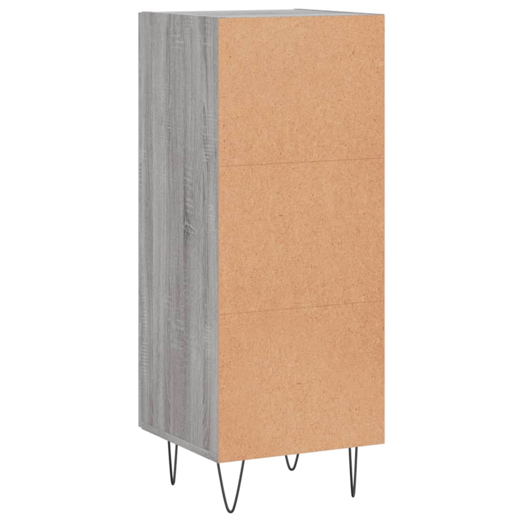 Skænk Grå Sonoma 34,5x34x90 cm Træmateriale