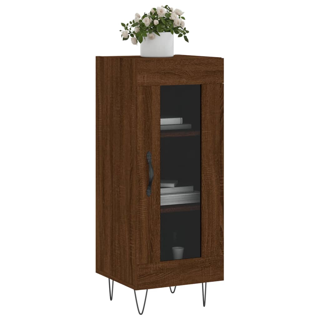 Skænk Brun Eg Look 34,5x34x90 cm Træmateriale