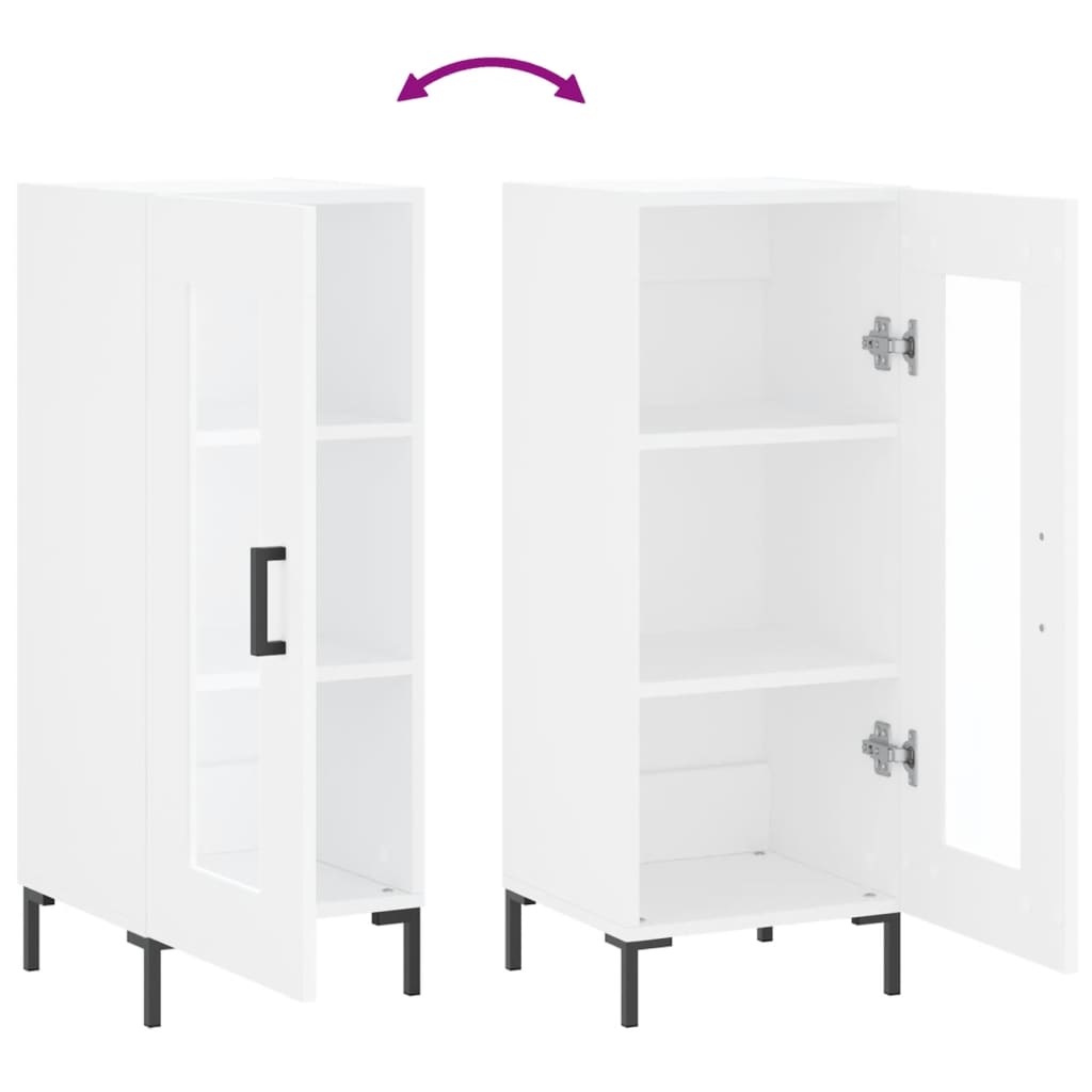 Skænk Hvid 34,5x34x90 cm Træ Materiale