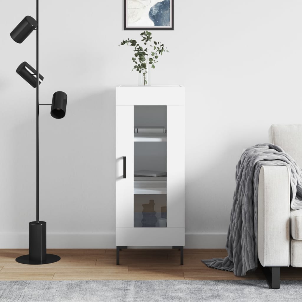 Skænk Hvid 34,5x34x90 cm Træ Materiale
